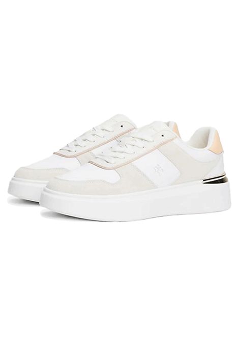 Tommy Hilfiger Fashion Court Mix Shoes White Pale Orange Women TOMMY HILFIGER | Sneakers | FW0FW08632-0JG
